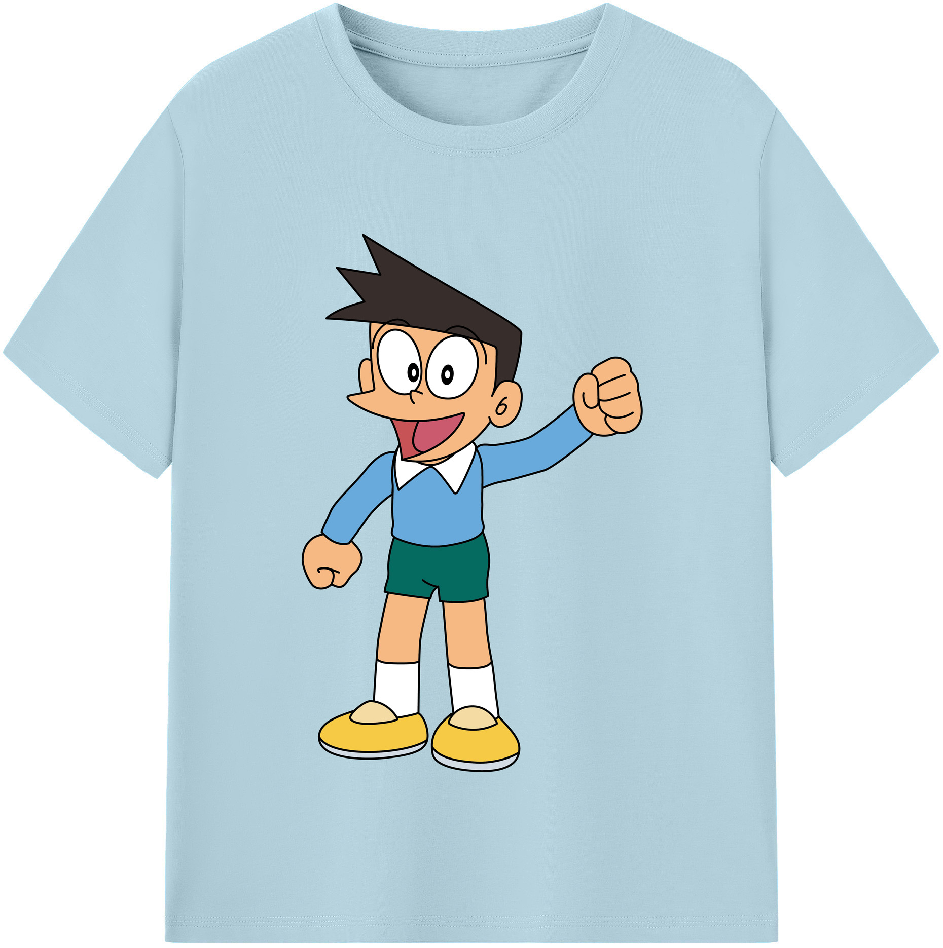 （画像用） ドラえもん 骨川 スネ夫 Doraemon Honekawa Suneo 綿100％半袖Tシャツ（フロントプリント）